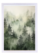 Shades of Green Wood Framed Print