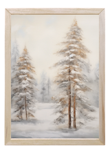 Snow Dusting Wood Framed Print