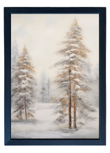 Snow Dusting Wood Framed Print