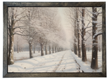 Winter Lane Wood Framed Print