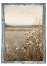 Neutral Daisies Wood Framed Print