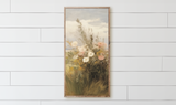 Autumn Wildflower Painting Wood Framed Sign