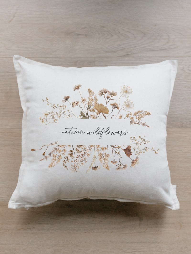 Autumn Wildflowers Pillow