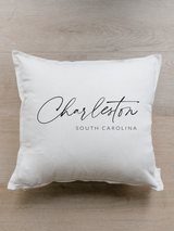 Personalized City Script Pillow