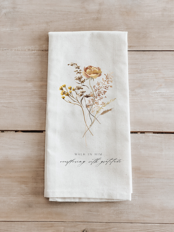 Overflowing with Gratitude Kitchen Towel