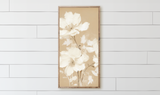 Painted Florals Wood Framed Sign