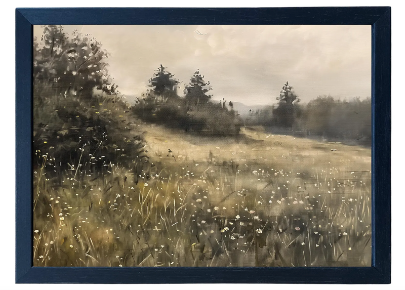 Evergreen Field Wood Framed Print