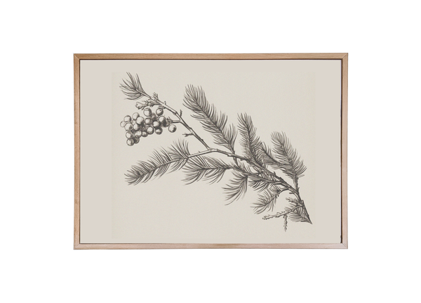 Winter Branch Wood Framed Print