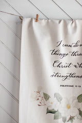 Philippians 4 Hanging Tea Towel