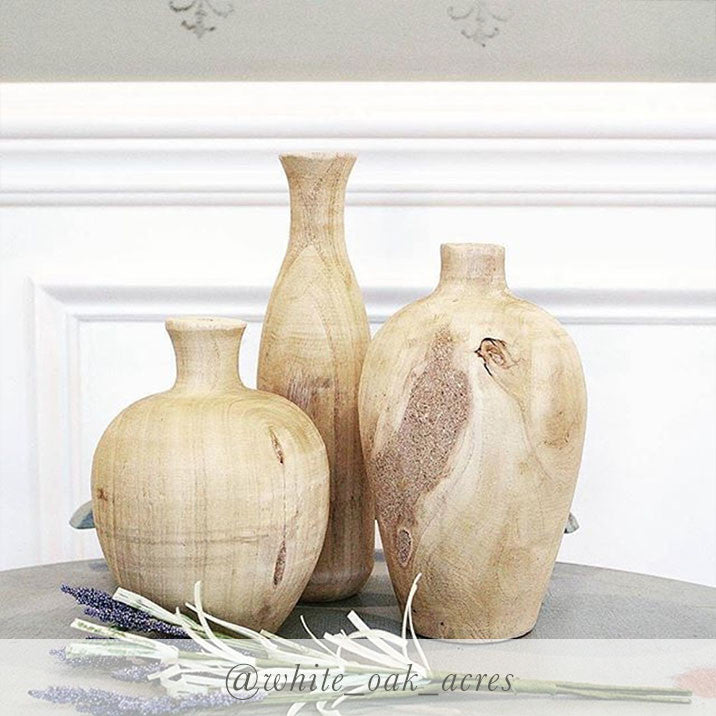 Single Stem Wood Vase