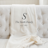 Personalized Family Name Throw Blanket