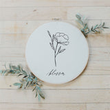 Blossom Wildflower Faux Embroidery Hoop
