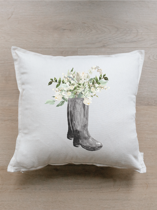 Boots Watercolor Pillow