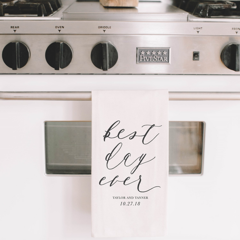 Personalized Best Day Ever Tea Towel