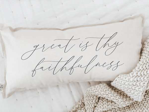 Great Is Thy Faithfulness Lumbar Pillow