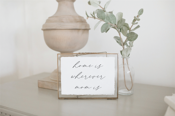 Home is Wherever Mom Is Calligraphy Print