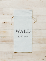 Personalized Last Name Wine Bag