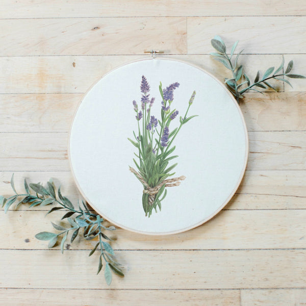 Lavender Faux Embroidery Hoop