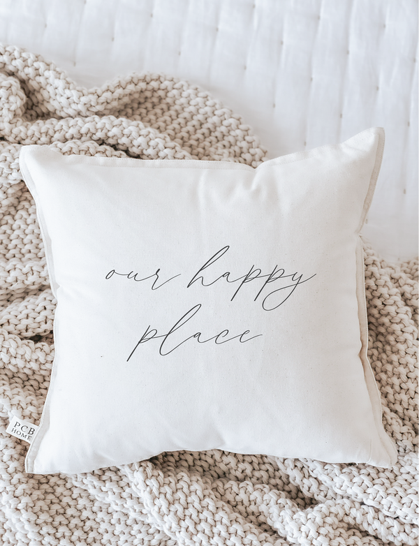 Our Happy Place Pillow