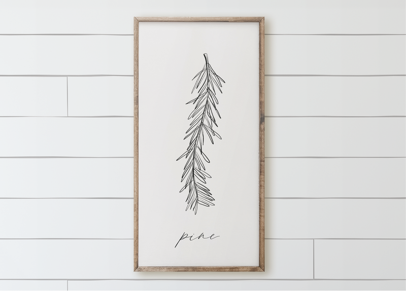 Pine Wood Framed Sign