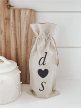 Personalized Two Initials Wine Bag