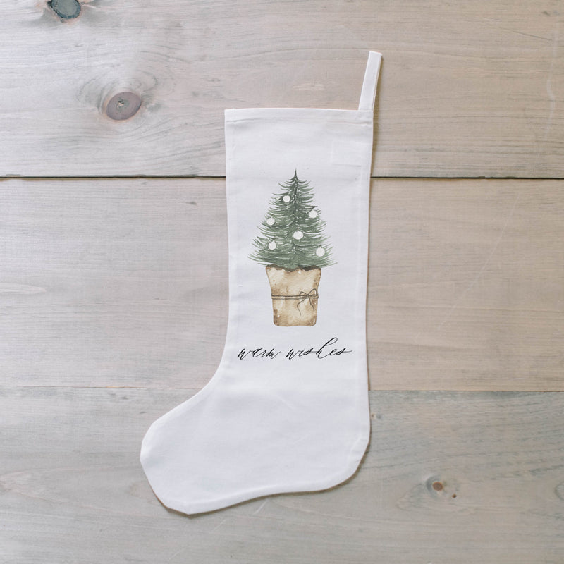 Warm Wishes Watercolor Stocking
